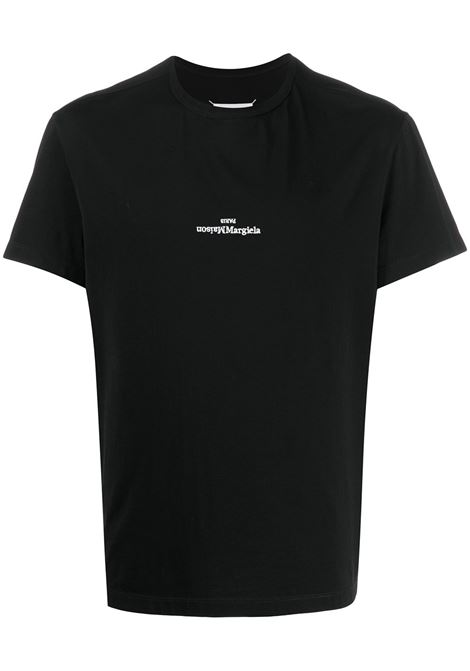 t-shirt distorted logo uomo nera MAISON MARGIELA | S30GC0701 S22816900